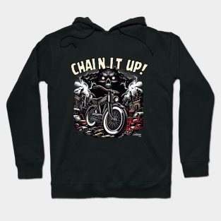 Bicycle Retro style Velocity Biker Virtuoso Bicycle: The Speed Seeker's Craft - Pin-up post apo Hoodie